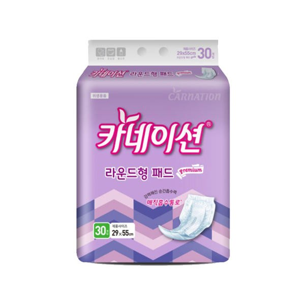 카네이션 속기저귀 라운드형 프리미엄 30매X8팩 240매